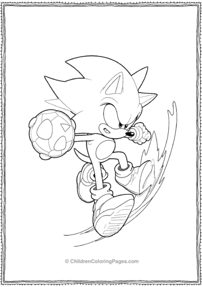 Sonic Spinning Into A Ball Free PDF Printable