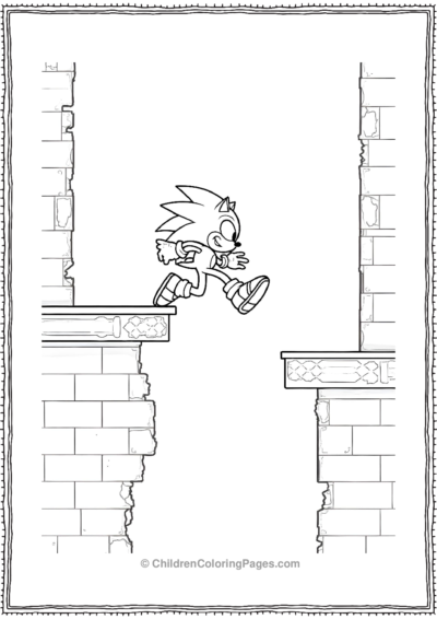 Sonic WallJumping Between Narrow Platforms Free PDF Printable