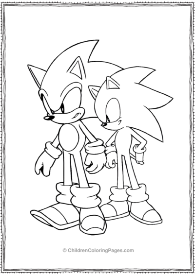 Sonic And Shadow Looking Furious Free PDF Printable