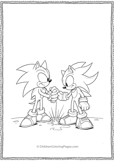 Sonic-and-Shadow-Working-Together-to-Destroy-a-Robber Free PDF Printable