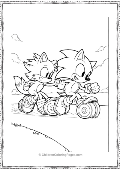 Sonic-and-Tails-Racing-Each-Other-in-Green-Hill Free PDF Printable