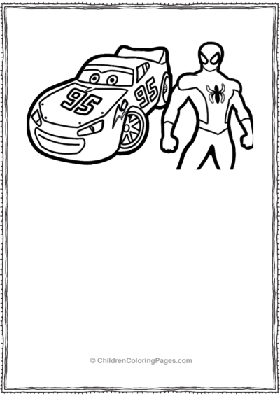 Spider-Man-And-Lightening-Macqueen Free PDF Printable