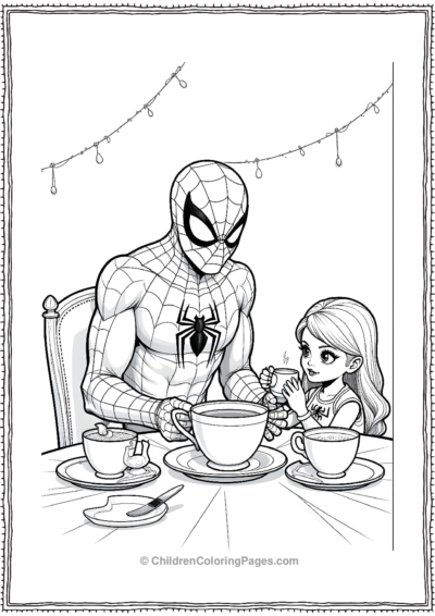 Spider-Man-At-A-Tea-Party Free PDF Printable