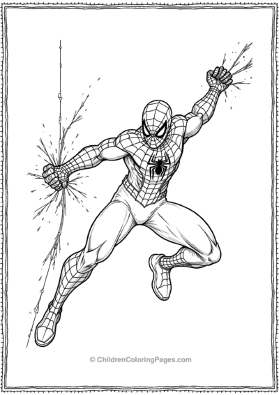 Spider-Man-Blocking-An-Attack-With-Webs Free PDF Printable