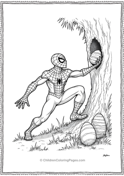 Spider-Man-Celebrating-Easter Free PDF Printable