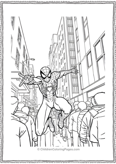 Spider-Man-Chasing-A-Villian Free PDF Printable