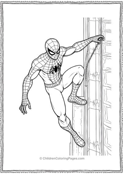 Spider-Man-Climbing-A-Sky-Scrapper Free PDF Printable