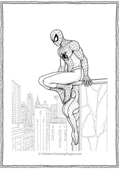 Spider-Man-Gargoyle-Watching-The-City Free PDF Printable