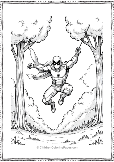 Spider-Man-In-A-Park Free PDF Printable