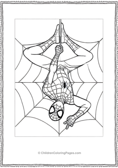 Spider-Man-On-His-Web Free PDF Printable