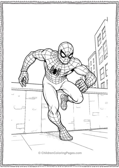 Spider-Man-Running-Along-A-Wall Free PDF Printable