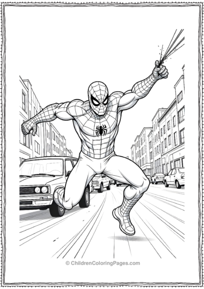 Spider-Man-Shooting-Webs Free PDF Printable