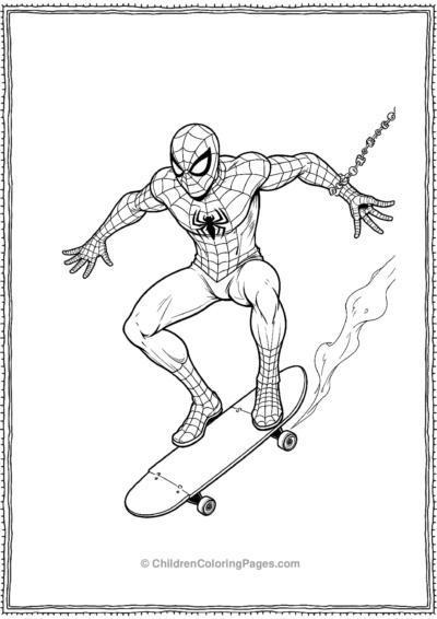 Spider-Man-Skate-Boarding Free PDF Printable