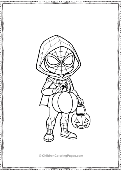 Spiderman-Dressed-For-Halloween Free PDF Printable