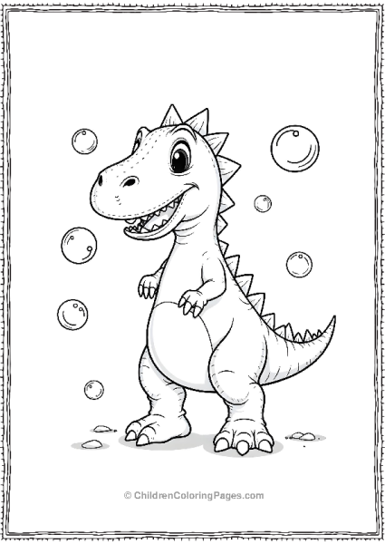 Spinosaurus Blowing Bubbles Free PDF Printable