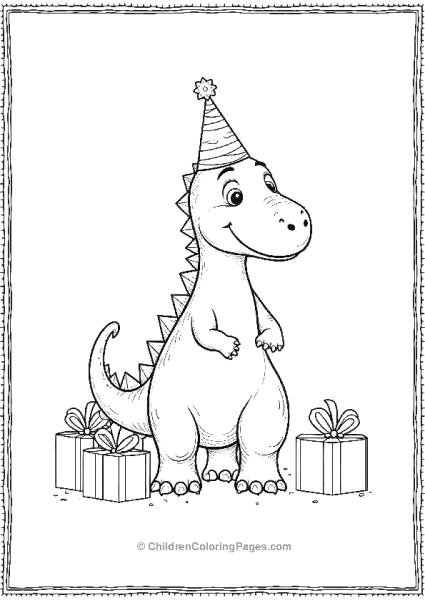 Spinosaurus Celebrating Its Birthday Free PDF Printable