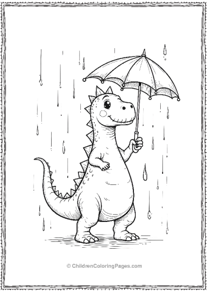 Spinosaurus Dancing In The Rain Free PDF Printable