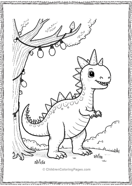 Spinosaurus Decorating A Tree Free PDF Printable