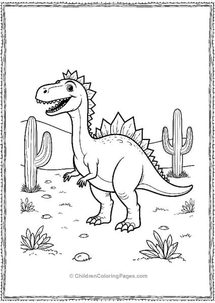 Spinosaurus Exploring A Desert Free PDF Printable