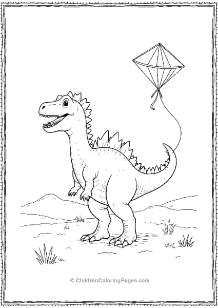 Spinosaurus Flying Kite Free PDF Printable