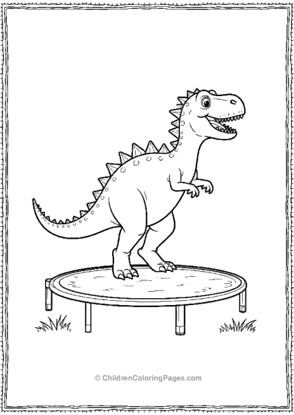 Spinosaurus On A Trampoline Free PDF Printable