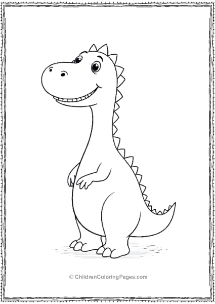 Spinosaurus Standing Upright With A Big Smile Free PDF Printable