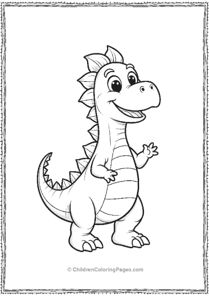 Spinosaurus Waving Free PDF Printable