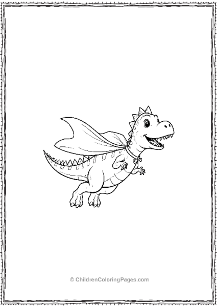 Spinosaurus Wearing A Superhero Cape Free PDF Printable