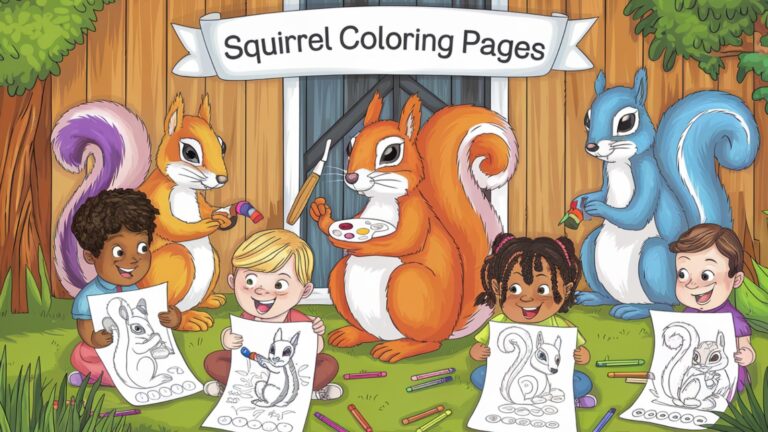 Squirrel Coloring Pages