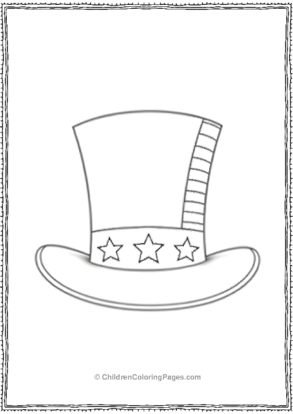 Stars And Lines On A Hat Free PDF Printable