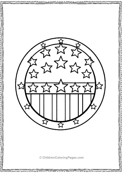 Stars And Stripes Shield Free PDF Printable