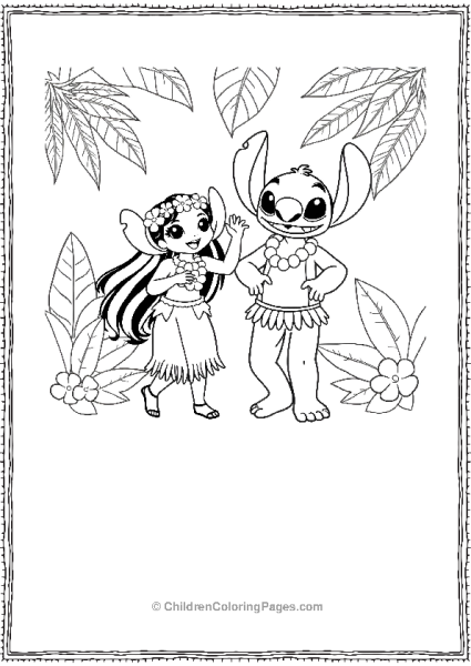 Stitch And Lilo Dancing Free PDF Printable