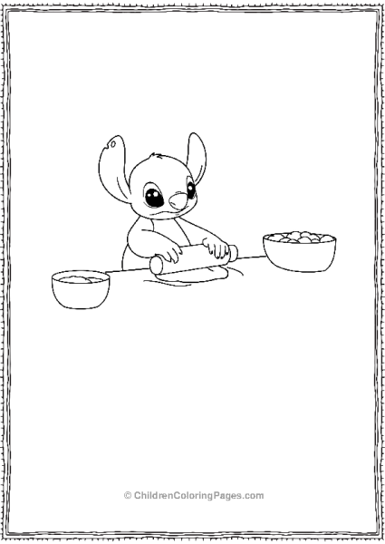 Stitch Baking Cookies Free PDF Printable