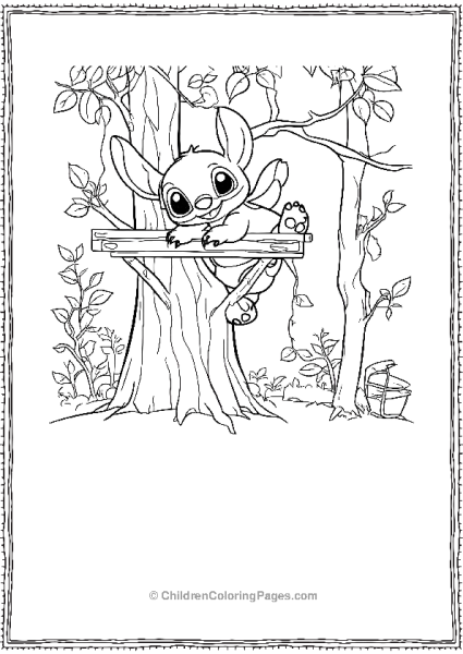 Stitch Building A Tree House Free PDF Printable