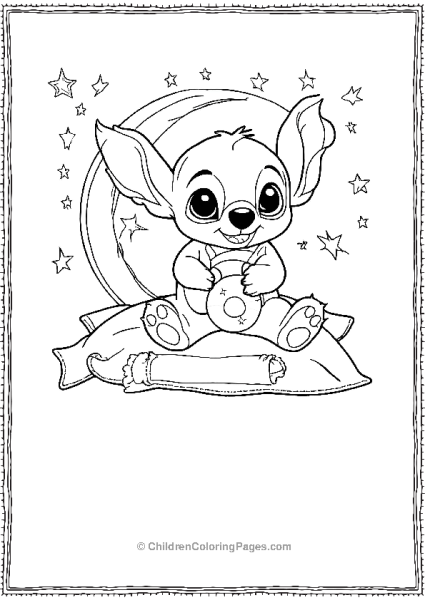 Stitch Getting Ready For Bed Free PDF Printable