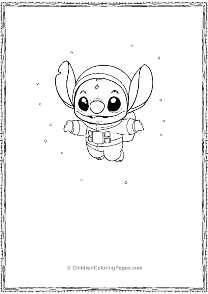 Stitch Going On A Space Mission Free PDF Printable