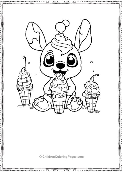 Stitch Selling Cones Free PDF Printable