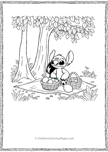 Stitch Setting A Picnic Blanket Free PDF Printable