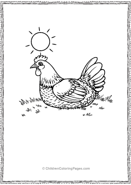 Sunbathing Chicken Free PDF Printable