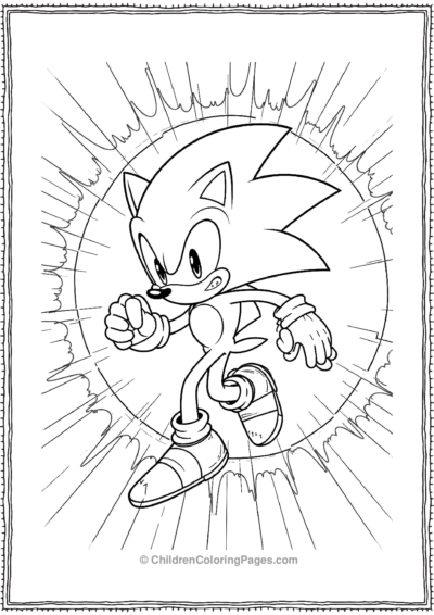 Super Sonic Charging Through A Portal Free PDF Printable