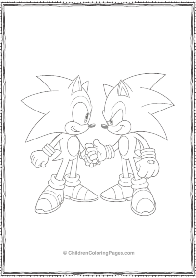 Super Sonic Facing Off Against Free PDF Printable