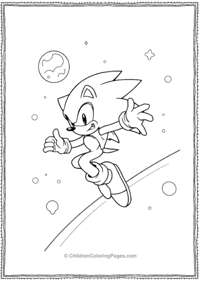 Super Sonic Flying In Space Free PDF Printable