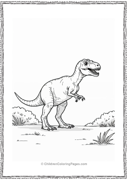 T Rex Hunting For Food Free PDF Printable