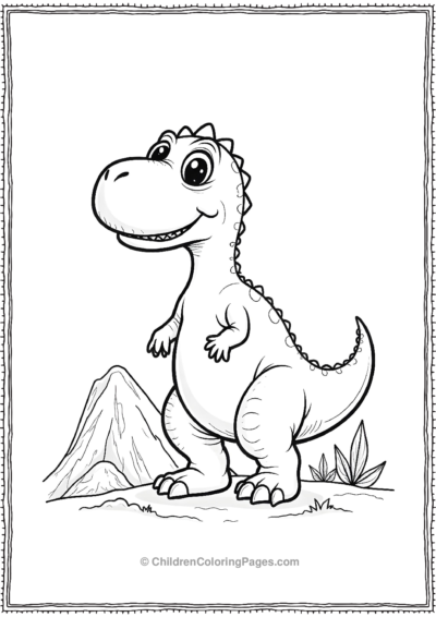 T-Rex-Standing-Peacefully Free PDF Printable