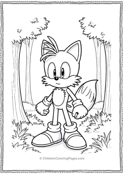 Tails-From-Sonic-Exploring-the-Forest Free PDF Printable