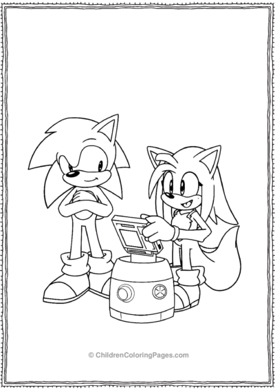 Tails Inventing A New Gadget While Sonic And Knuckles Free PDF Printable