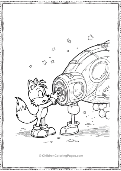 Tails Repairing A Spaceship Free PDF Printable