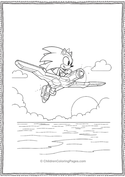 Tails-Riding-Over-A-Sunset Free PDF Printable