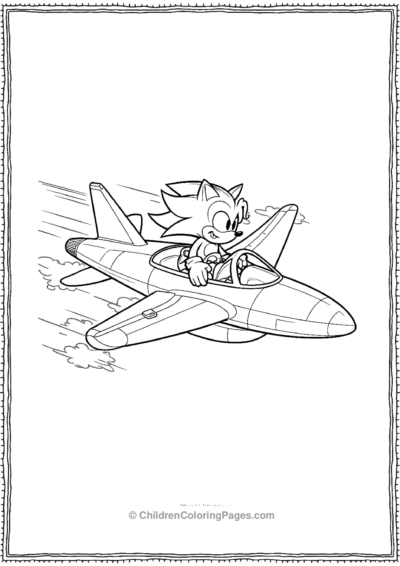 Tails And Sonic Flying In The Tornado Plane Free PDF Printable