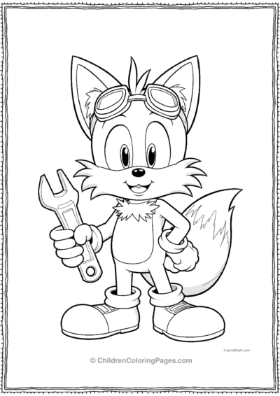 Tails With His Wrench And Goggles Free PDF Printable